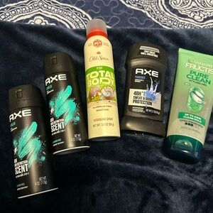 Axe.   Old spice & More.   ***1***. All New Items SELF CARE BUNDLE💚 Men